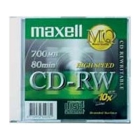 <font color=006633>$100/bx</font><BR>Maxell CD-RW (10's)<BR>[片裝連獨立膠盒]